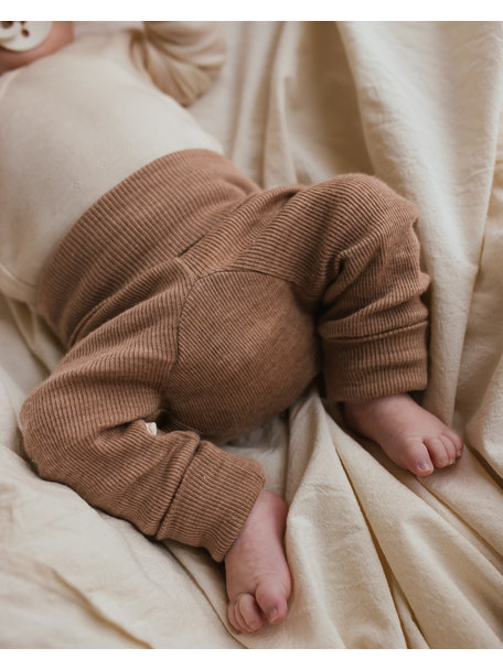 Unaduna Baby pants tiny rib wool 2 in 1 feet - semla