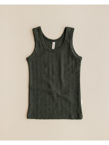 Unaduna Kids undershirt rib wool/silk - wakame
