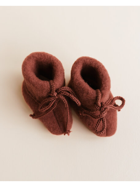 Unaduna X Engel Wool Fleece Baby Booties - v