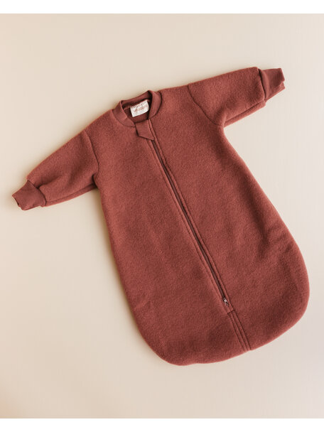 Unaduna X Engel Sleeping bag merino wool fleece - henna dune