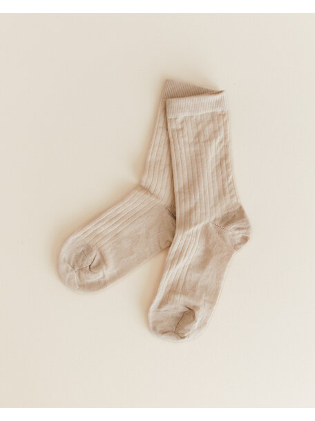 Unaduna Woolen rib children's socks - maca