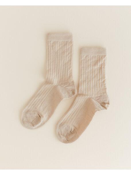 Unaduna Woolen rib children's socks - maca