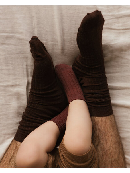 Unaduna Wool rib Unisex socks - kladdkaka