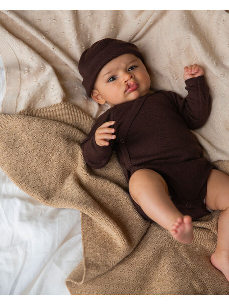 Unaduna Wrap around body tiny rib wool -  kladdkaka