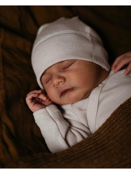 Unaduna Wrap around body tiny rib wool - light mazarin