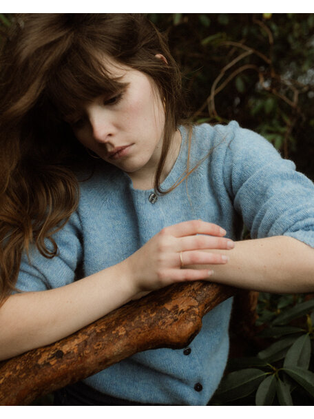 Unaduna Brushed wool cardigan - nila