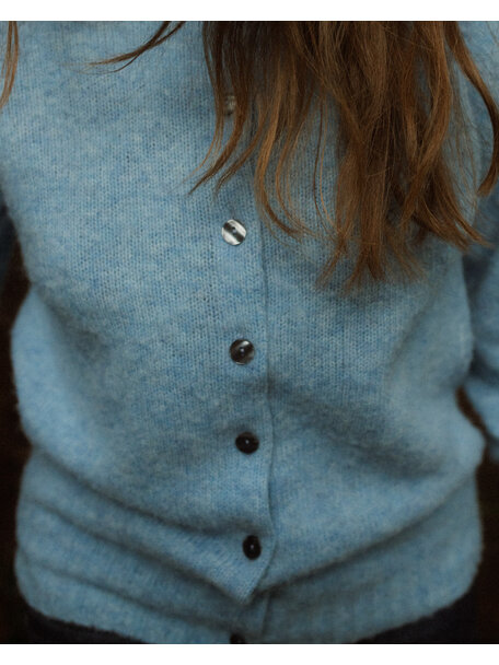 Unaduna Brushed wool cardigan - nila