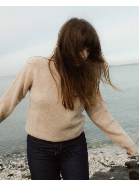 Unaduna Sweater brushed wool - maca