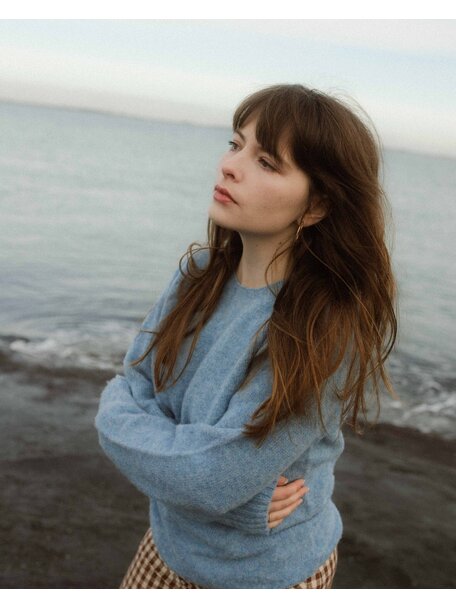 Unaduna Sweater brushed wool - nila