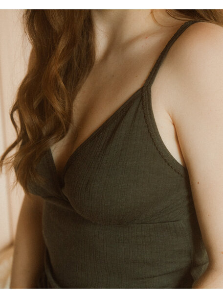 Unaduna Chemise rib  wool/silk - wakame