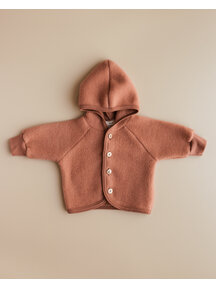 Unaduna X Engel Children's Wool Fleece Jacket - sienna clay