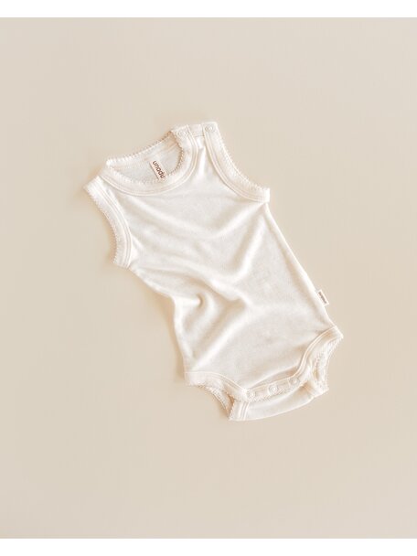 Unaduna Sleeveless romper pointelle wool/silk - munkki