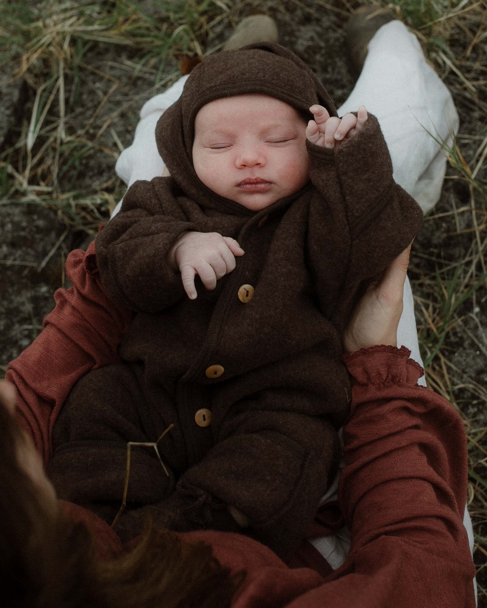 Overall wool fleece - cocoa: wonderfully soft! | Cocoa - Unaduna