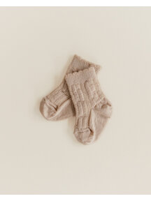 Unaduna Ajour baby socks made of wool - maca