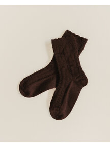 Unaduna Ajour children's socks made of wool - kladdkaka