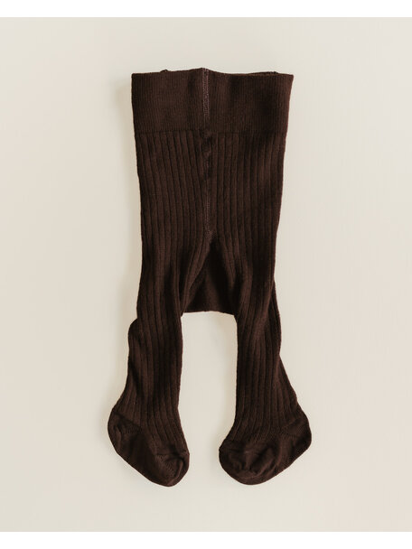 Unaduna Ribbed baby tights - kladdkaka