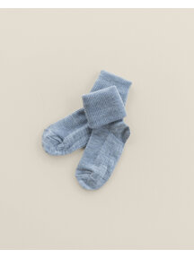 Unaduna Tiny rib children's socks made of wool - nila