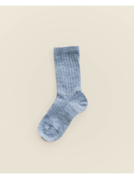 Unaduna Woolen rib children's socks - nila