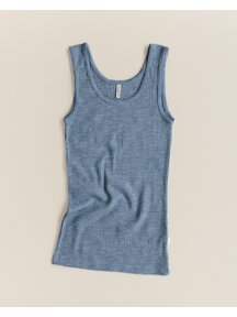Unaduna Singlet of wool rib - nila