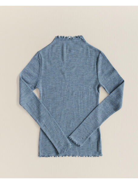 Unaduna Kate long sleeve turtleneck rib - nila