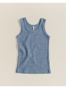 Unaduna Kids undershirt of wool rib - nila