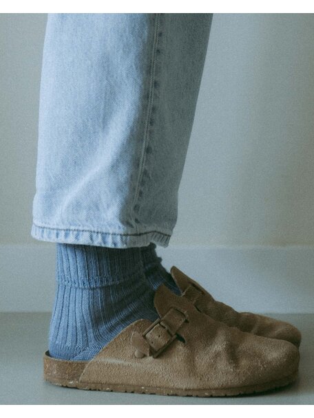 Unaduna Thick women's and men's socks made of wool - nila