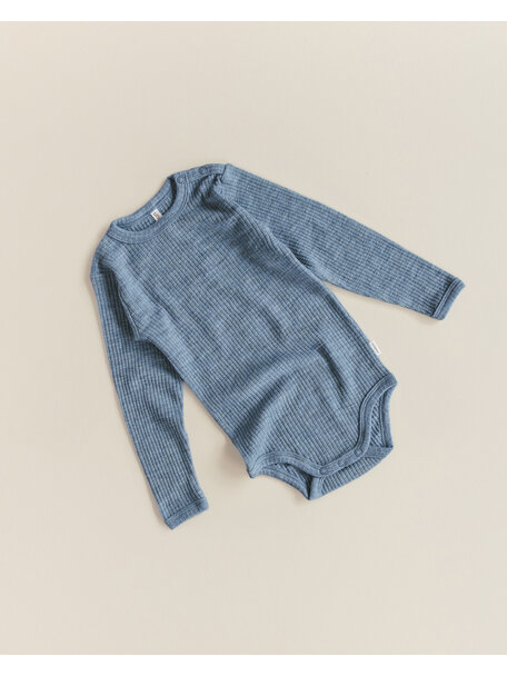 Unaduna Longsleeves body of wool rib - nila