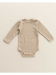 Unaduna Body longsleeves rib wool/silk - maca