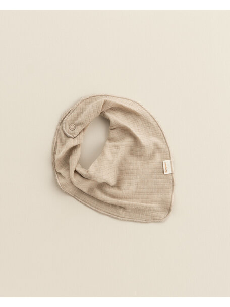 Unaduna Bib scarf rib wool/silk - maca