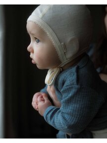 Unaduna Baby bonnet pointelle wool/silk - munkki