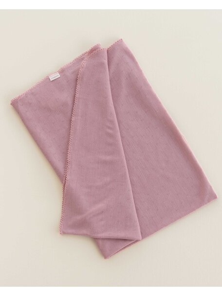 Unaduna Baby blanket made of wool/silk - cameo rose