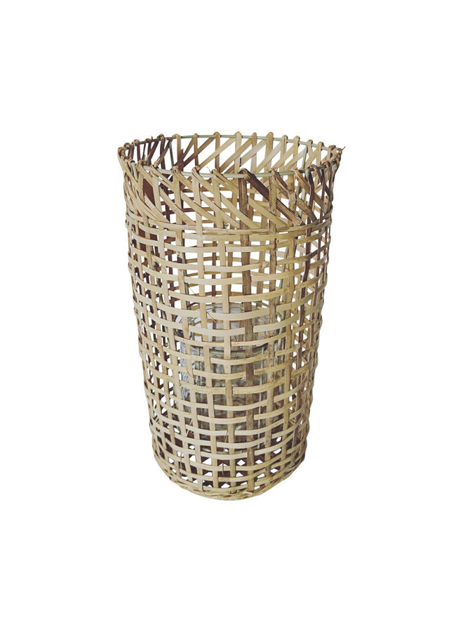 Bamboe windlicht vaas