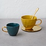 Good Morning Coffee Cup -  blue green