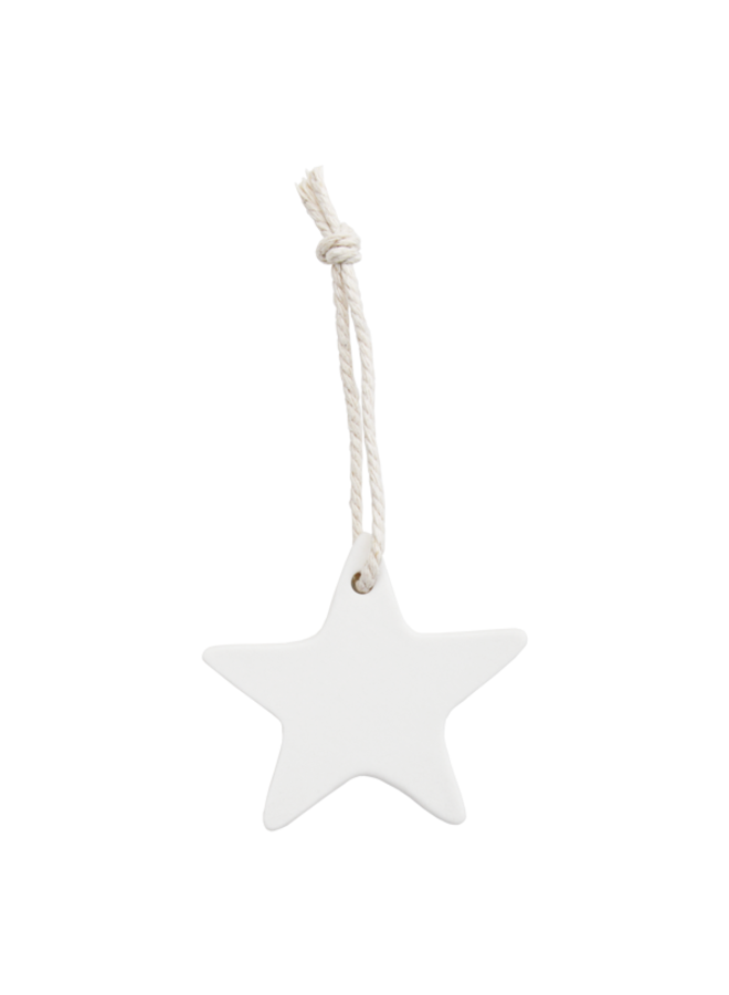 Star Ornament klei white