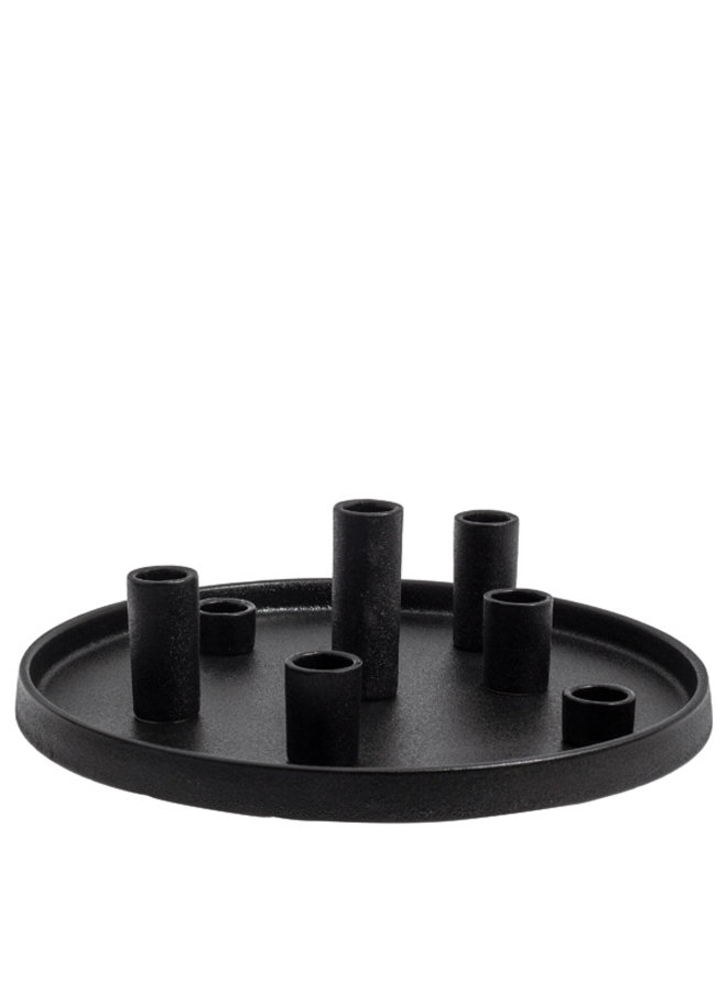 Lingsberg Glossy black candle plate