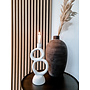 Candle holder ecomix Rough Sophistication Double, white