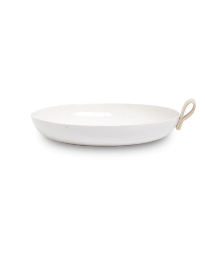 Bowl 33 cm with felt loop - white