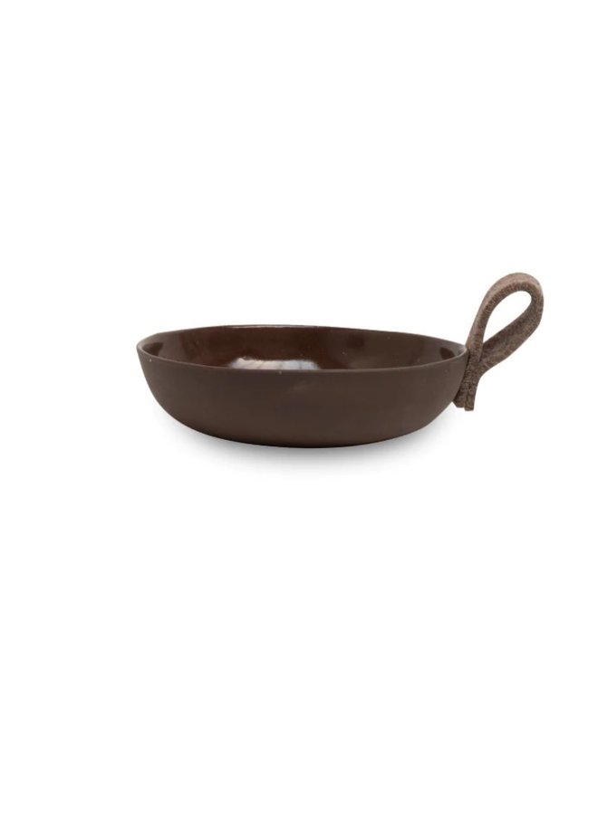 bowl 17 cm with felt loop - brown