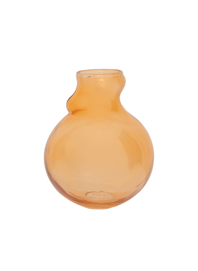 Vase recycled glass Quirky C, Apricot nectar