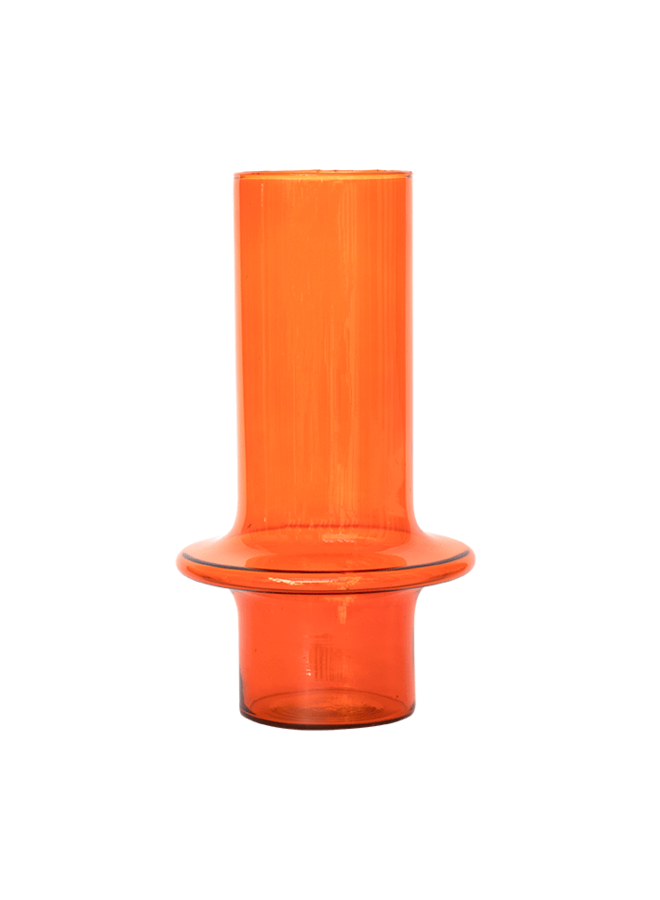 Vase recyled glass paprika