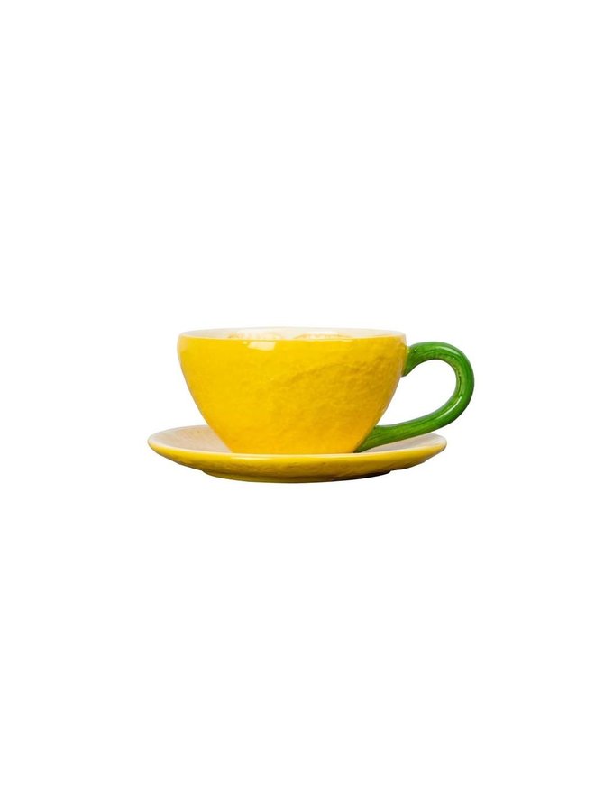 Cup en plate Lemon yellow