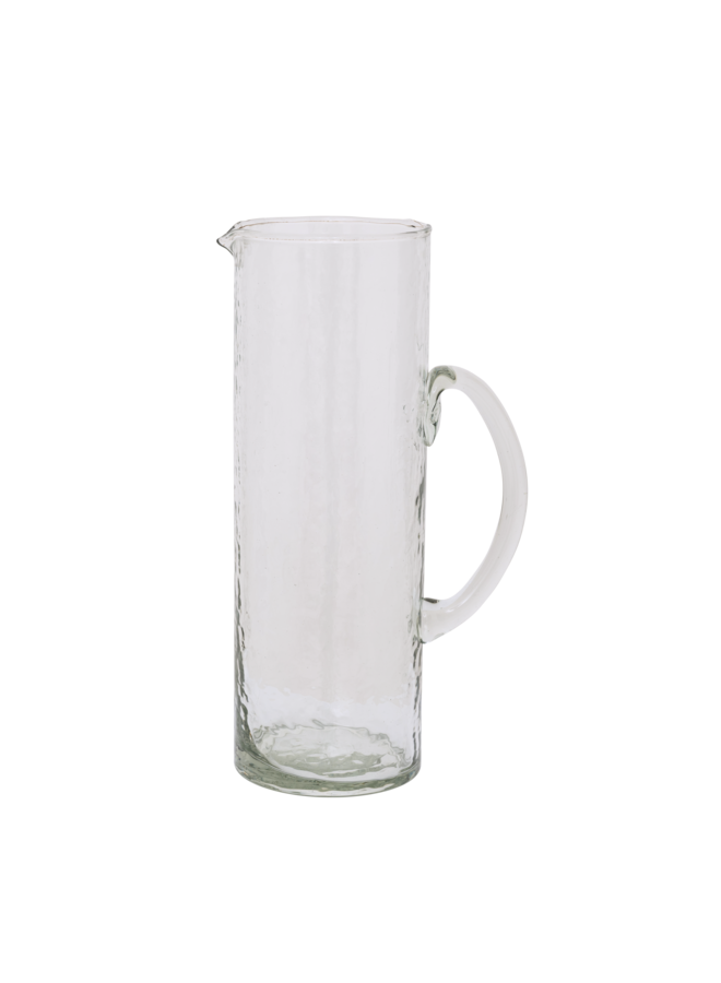 Jug hammered transparent glass