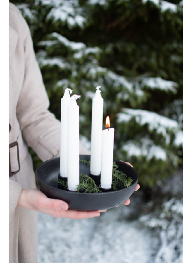 Granholmen - Glossy black candlestick