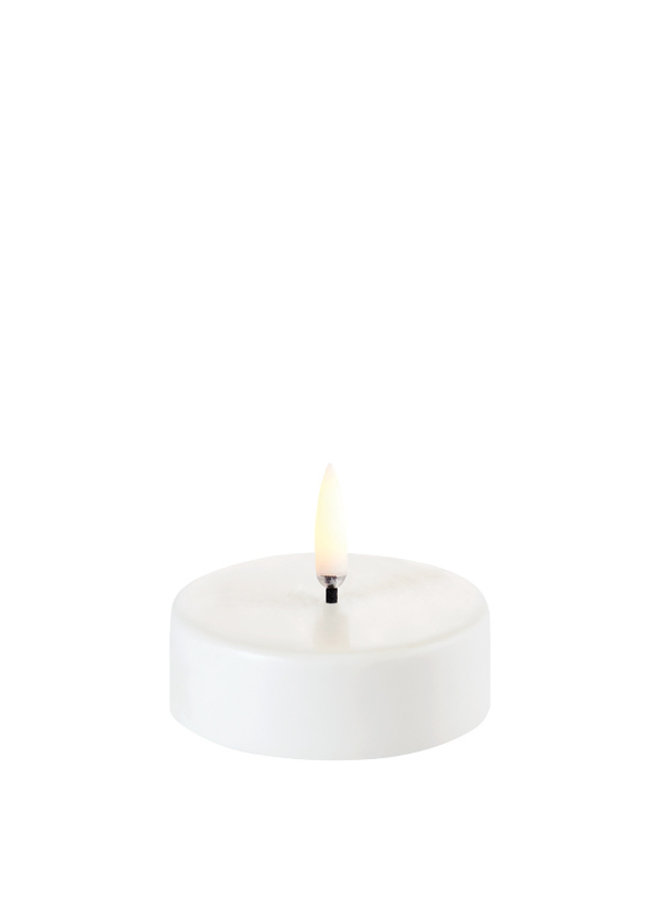 LED tealight maxi, Nordic white, Smooth, 6,1x2,2 cm