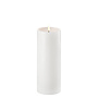 LED pillar candle with shoulder, Nordic white, Smooth, 7,8x20 cm