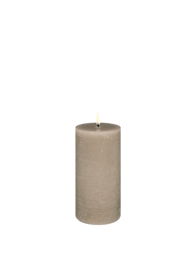 LED pillar candle, Sandstone, Rustic, 7,8x15 cm