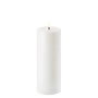 LED pillar candle, Nordic white, Smooth, 7,8x20