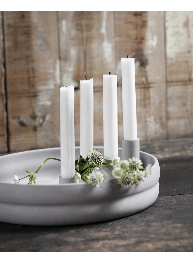 BOLMEN Light grey candlestick