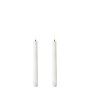 LED taper candle, Nordic white, Smooth, 2- pack, 2,3x20 cm