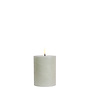 LED pillar candle, Dusty green, Rustic, 7,8x10 cm